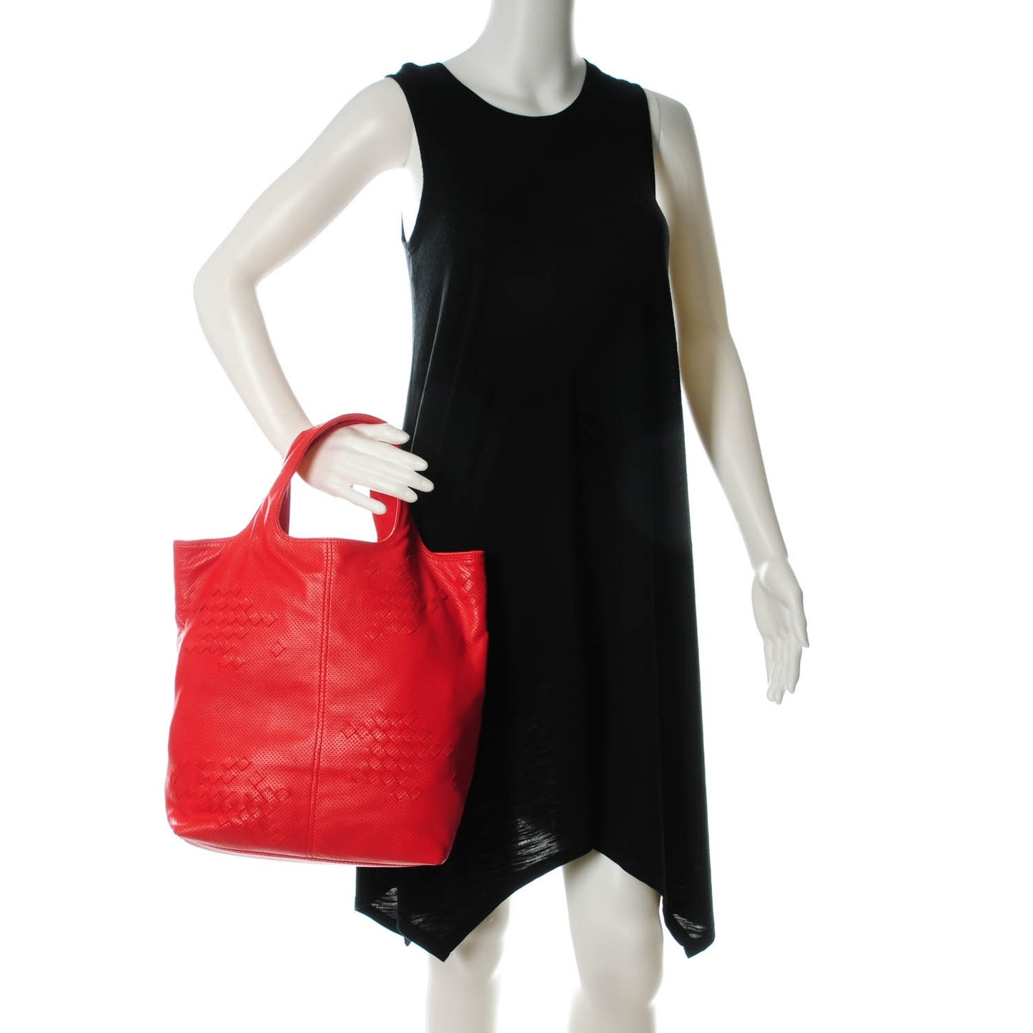 Nappa Intrecciato Perforated Regent Tote Rosso
