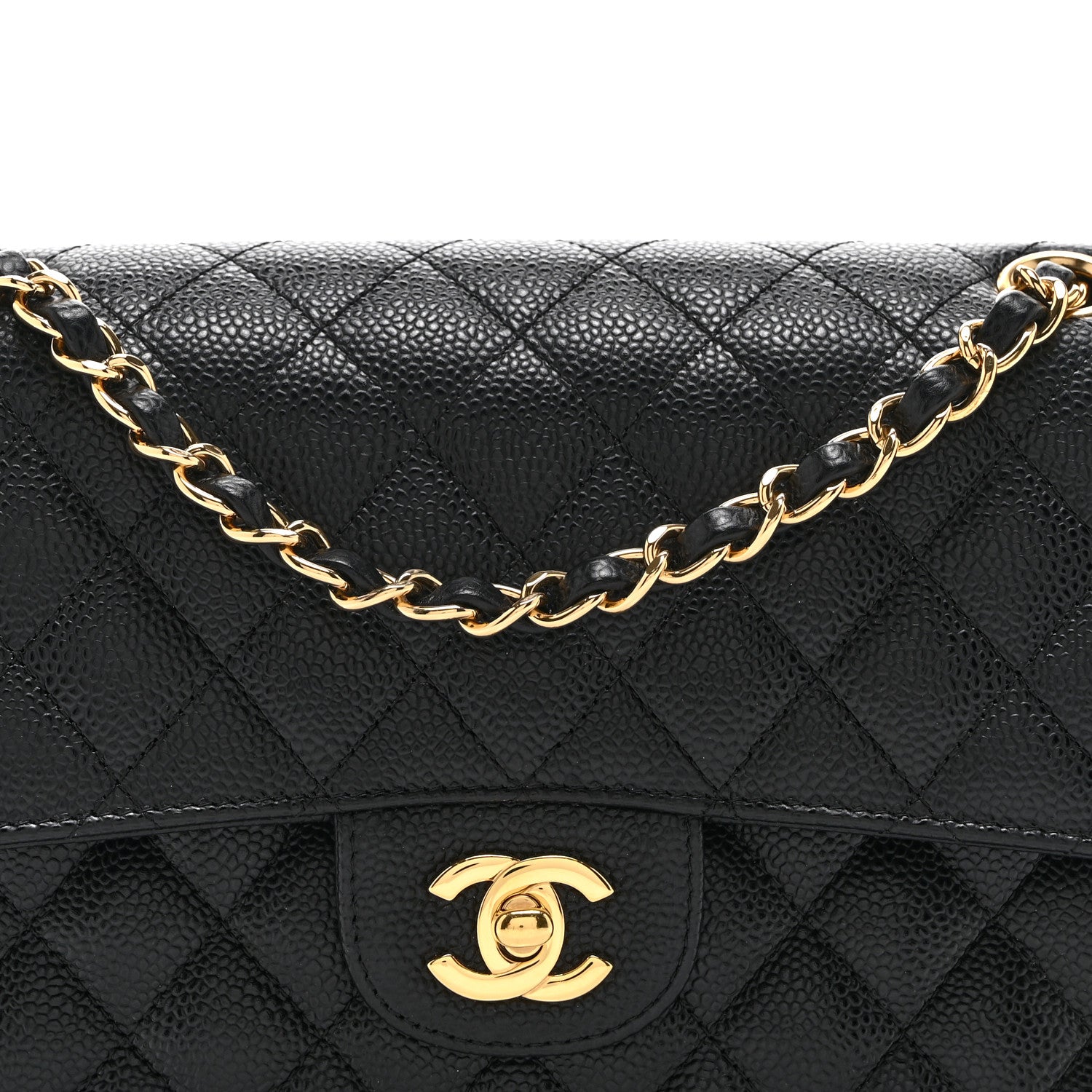 Chanel Caviar Quilted Medium Double Flap Black 8 of 10