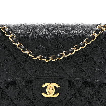Chanel Caviar Quilted Medium Double Flap Black 8 of 10