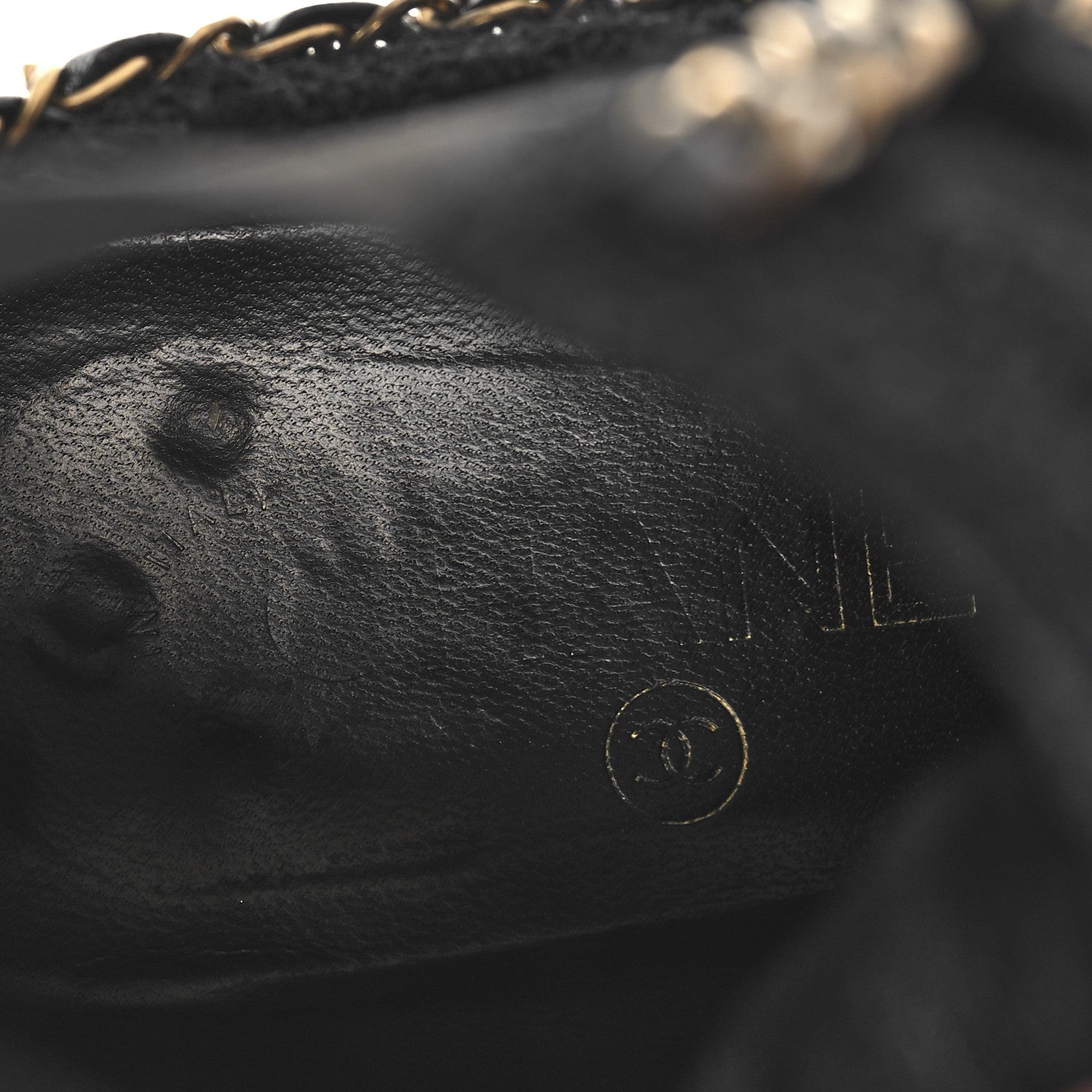 Chanel Tweed Calfskin Chain Lace Up Boots 37.5 Black 9 of 9