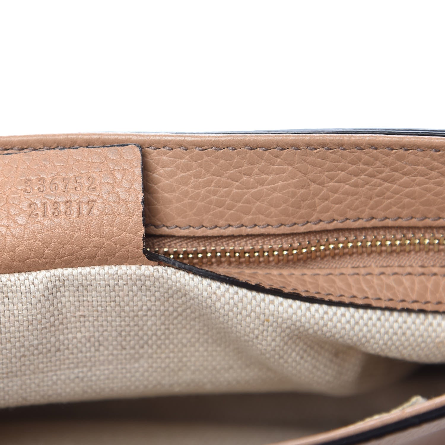 Gucci Pebbled Calfskin Medium Soho Flap Crossbody Camelia 7 of 10