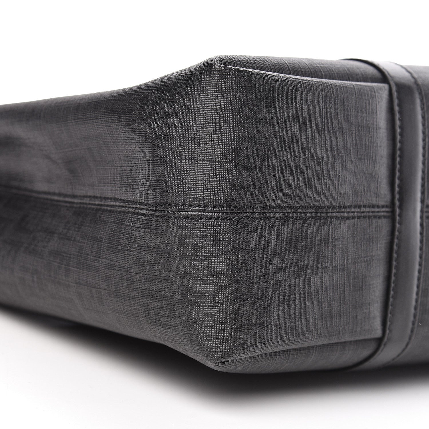 Fendi Zucchino Spalmati Vitello Tote Tobacco Black 9 of 10