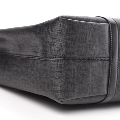 Fendi Zucchino Spalmati Vitello Tote Tobacco Black 9 of 10