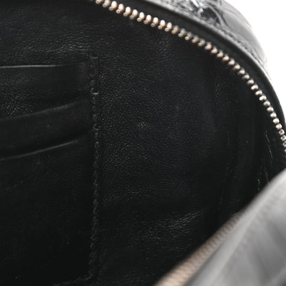 Saint Laurent Calfskin Crocodile Embossed Monogram Mini Lou Camera Bag Black 12 of 15
