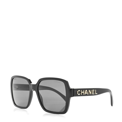 Chanel Acetate Square Sunglasses 5408 Black 1 of 7