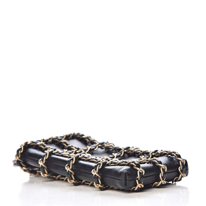 Chanel Lambskin Tech Me Out Clutch With Chain Black 4 of 12