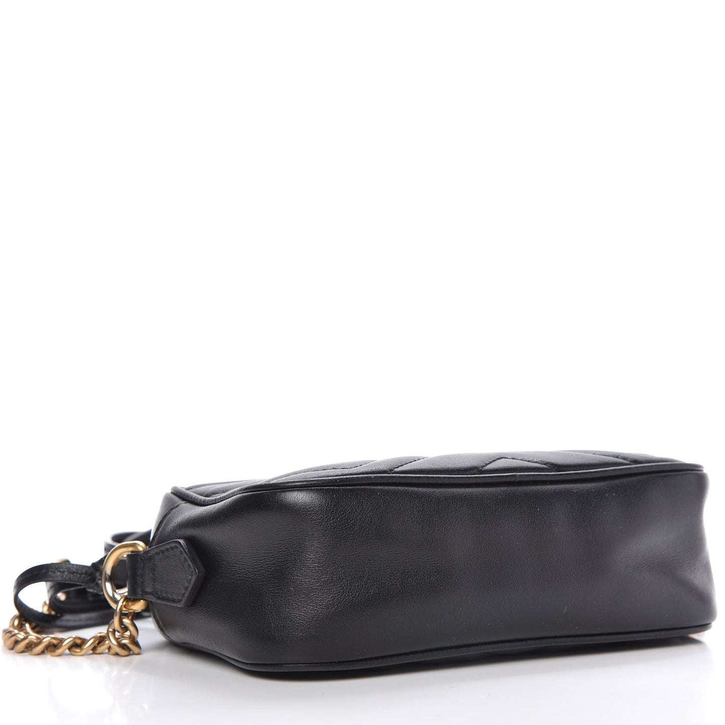 Calfskin Matelasse Mini GG Marmont Chain Shoulder Bag Black