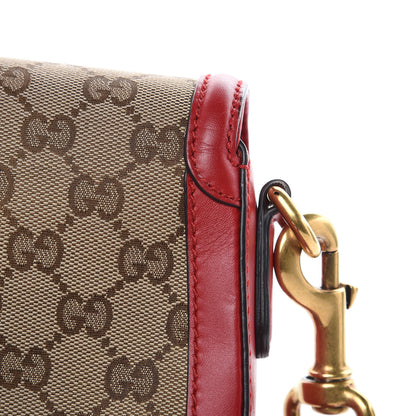 Gucci Monogram Ruinart Calfskin Small Lady Web Shoulder Bag Beige Ebony Hibiscus Red 11 of 13