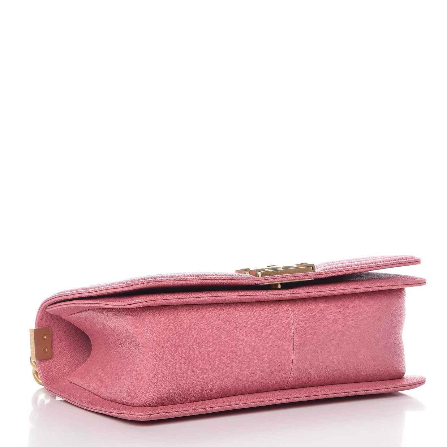 Caviar Chevron Quilted Medium Boy Flap Pink