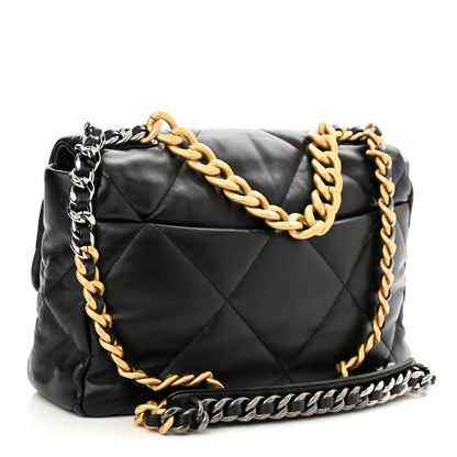 Chanel Lambskin Quilted Large Chanel 19 Flap Black 3 of 10