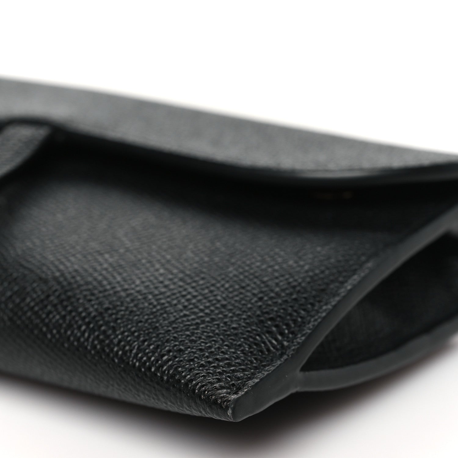 Christian Dior Grained Calfskin Saddle Chain Wallet Pouch Black 10 of 10