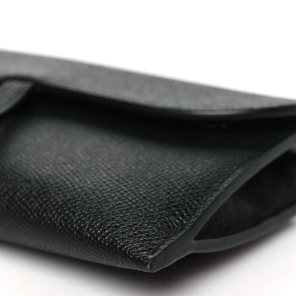 Christian Dior Grained Calfskin Saddle Chain Wallet Pouch Black 10 of 10