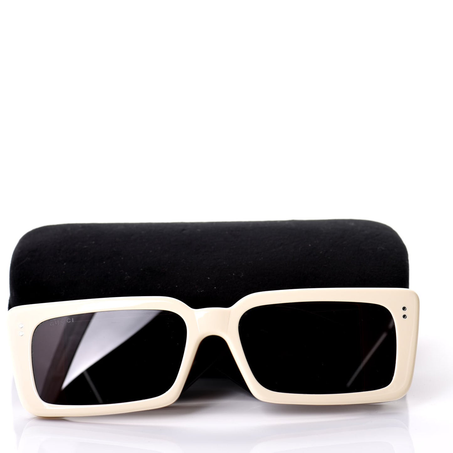 Acetate Rectangular Flap GG0543S Sunglasses White Black