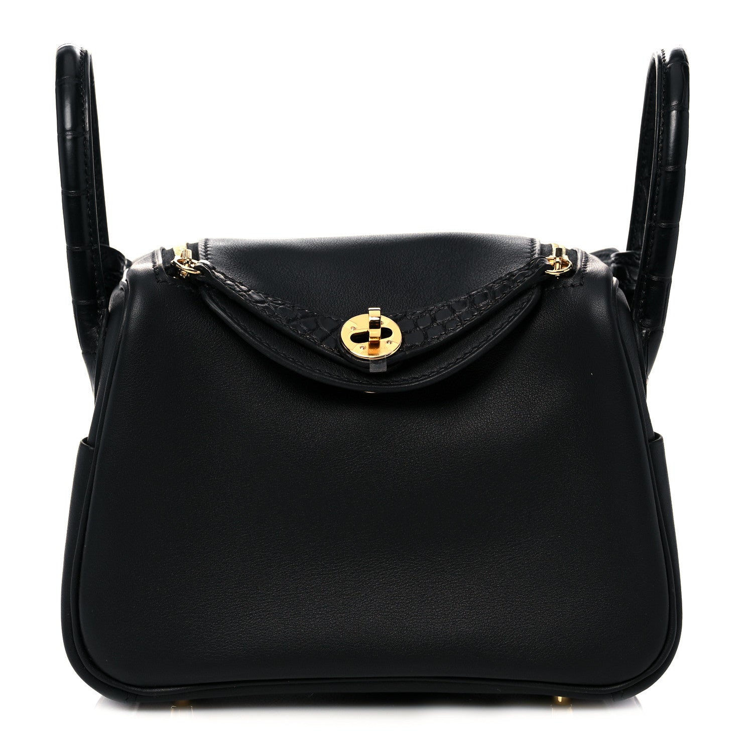Hermes Swift Matte Alligator Mini Touch Lindy 20 Black 1 of 9