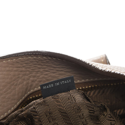Prada Vitello Daino Pushlock Tote Sughero 7 of 10