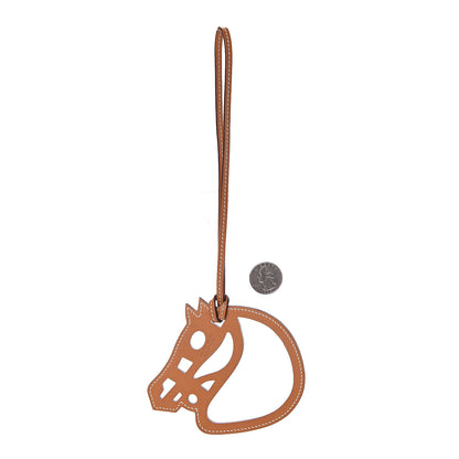 Hermes Barenia Paddock Cheval Horse Bag Charm Fauve 2 of 4