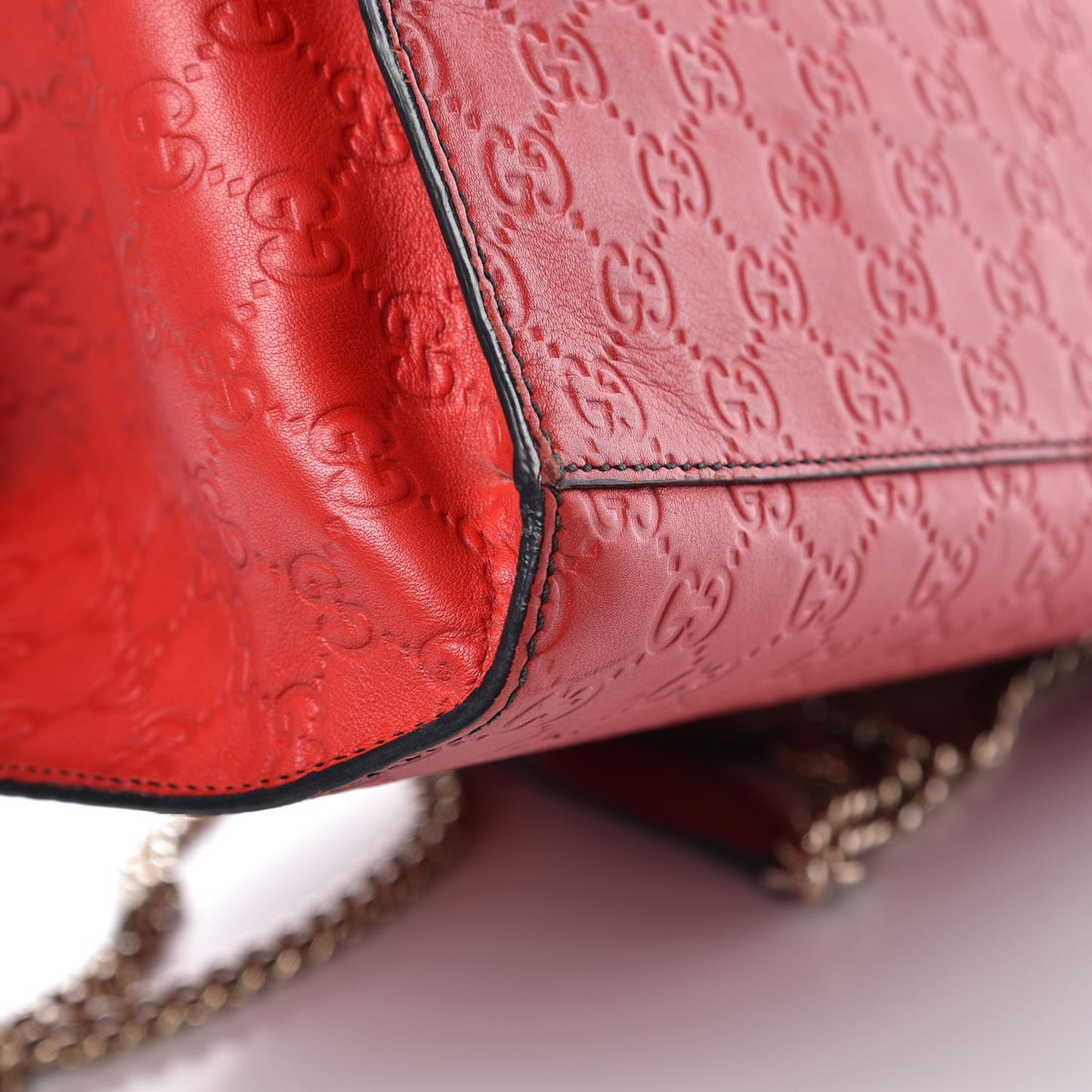 Guccissima Large Emily Chain Shoulder Bag Red