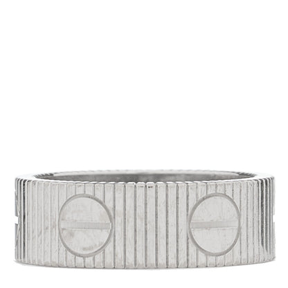 Cartier 18K White Gold 6.5mm LOVE Unlimited Ring 53 6.5 3 of 5