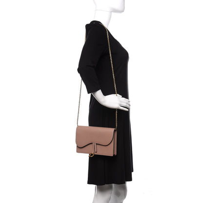 Christian Dior Grained Calfskin Saddle Chain Pouch Fard 1 of 10