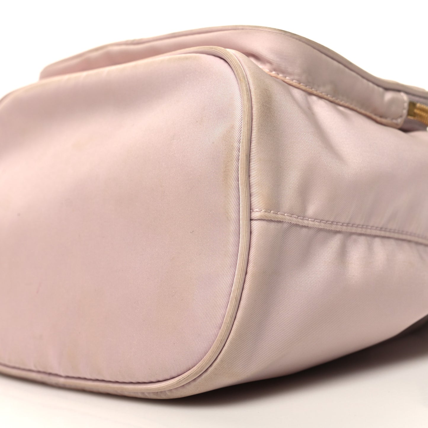 Re-Nylon Saffiano Duet Bucket Crossbody Bag Alabastro