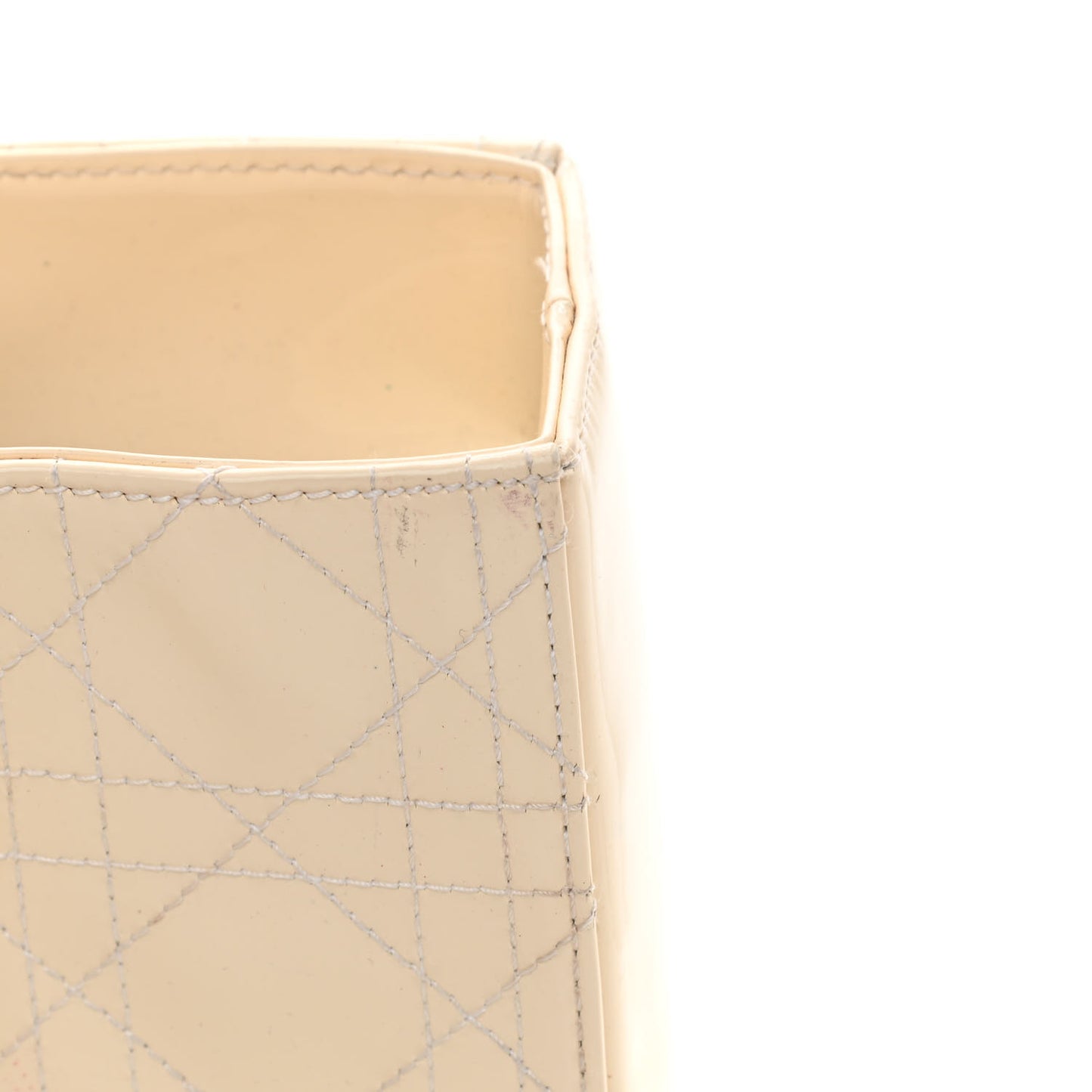 Patent Cannage Large Lady Dior White