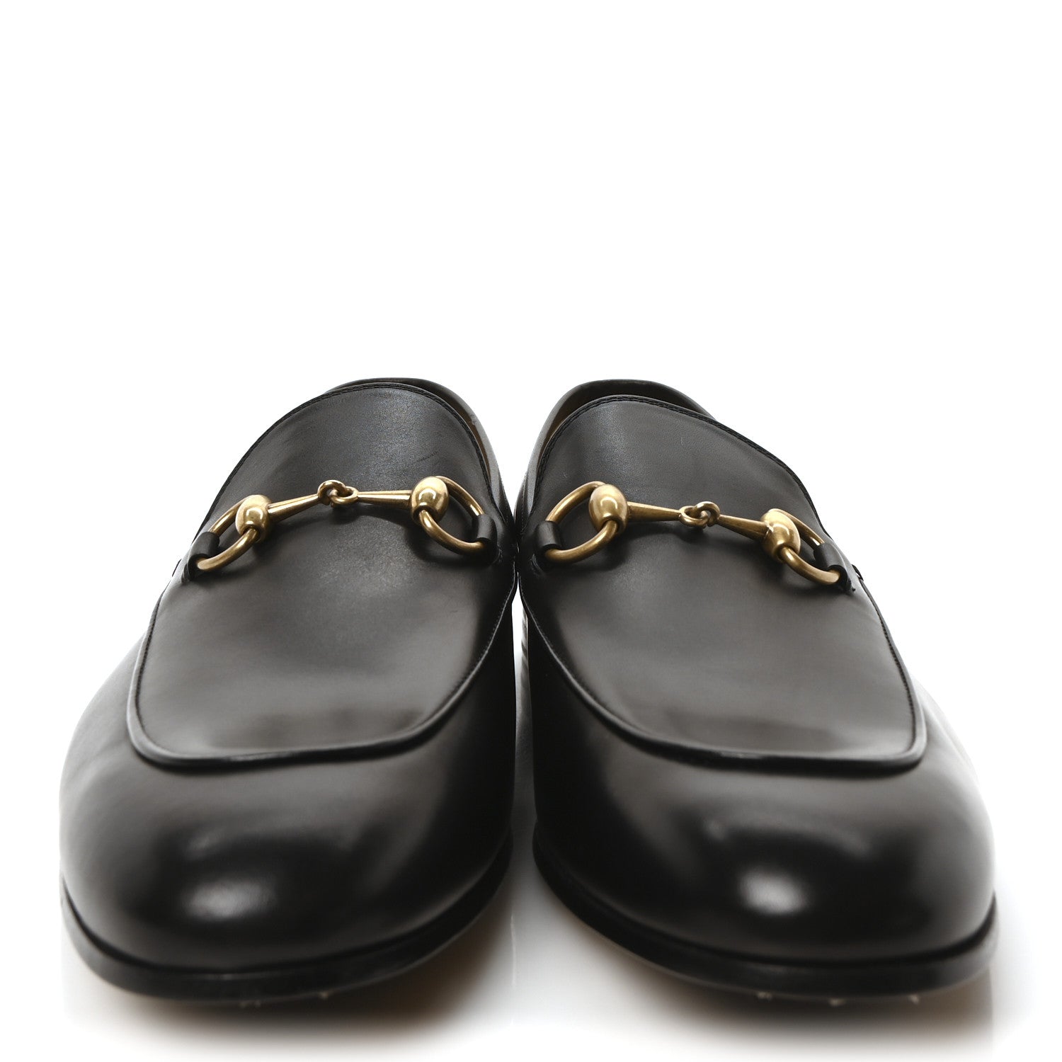 Gucci Betis Glamour Calfskin Horsebit Mens Jordaan Loafers 8.5 Black 3 of 9