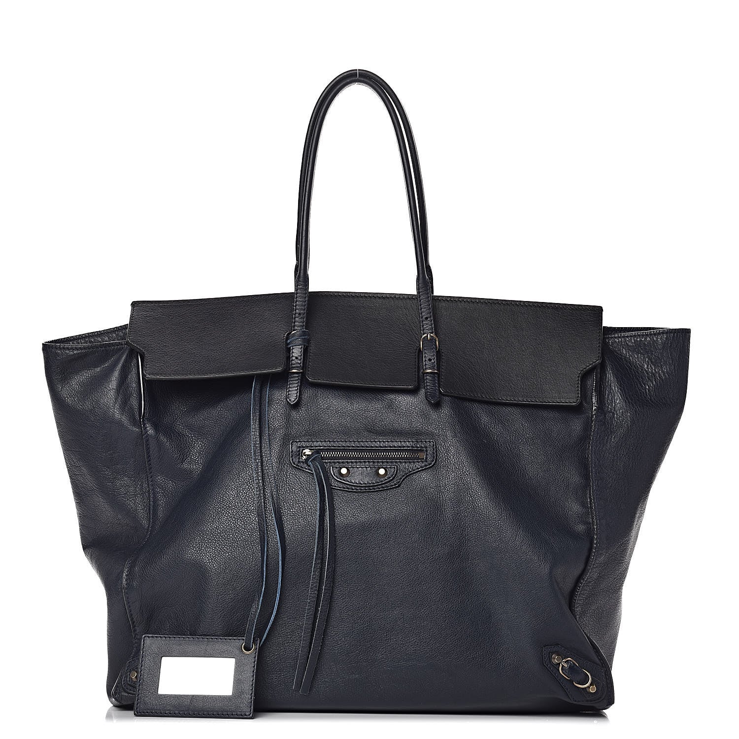 Balenciaga Calfskin Papier Flap Tote Bleu Roi 1 of 10