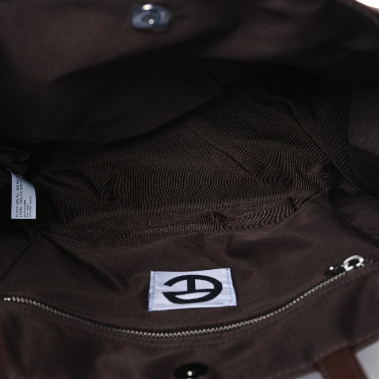 Vegan Leather Medium Shopping Bag Chocolate