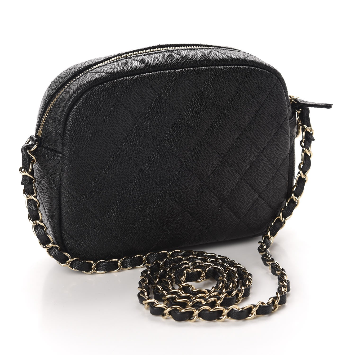 Chanel Caviar Quilted CC Day Camera Case Black 3 of 10