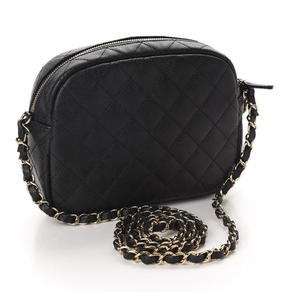 Chanel Caviar Quilted CC Day Camera Case Black 3 of 10