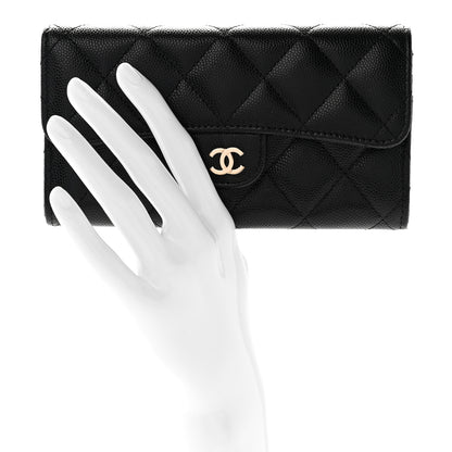 Chanel Caviar Quilted Medium Flap Wallet Black 2 of 8
