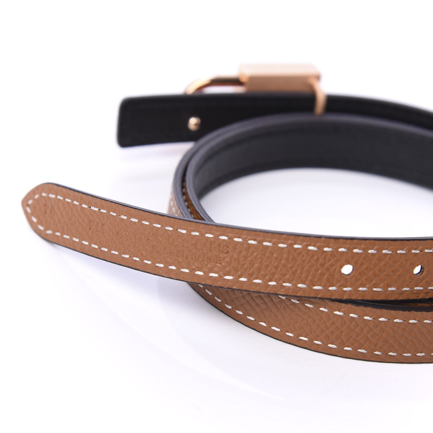 Epsom Swift 13mm Romance Belt 70 Gold Black