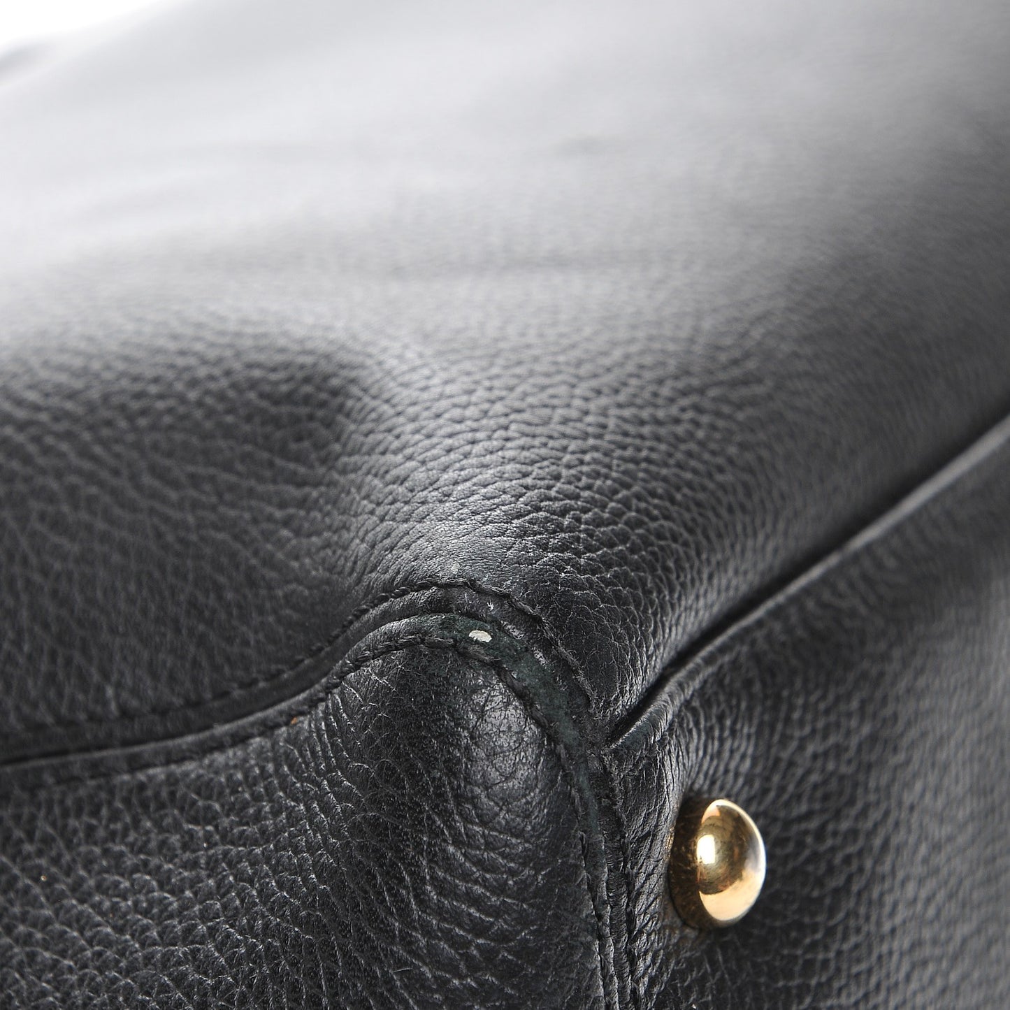 Calfskin Cerf Executive Shopper Tote Black