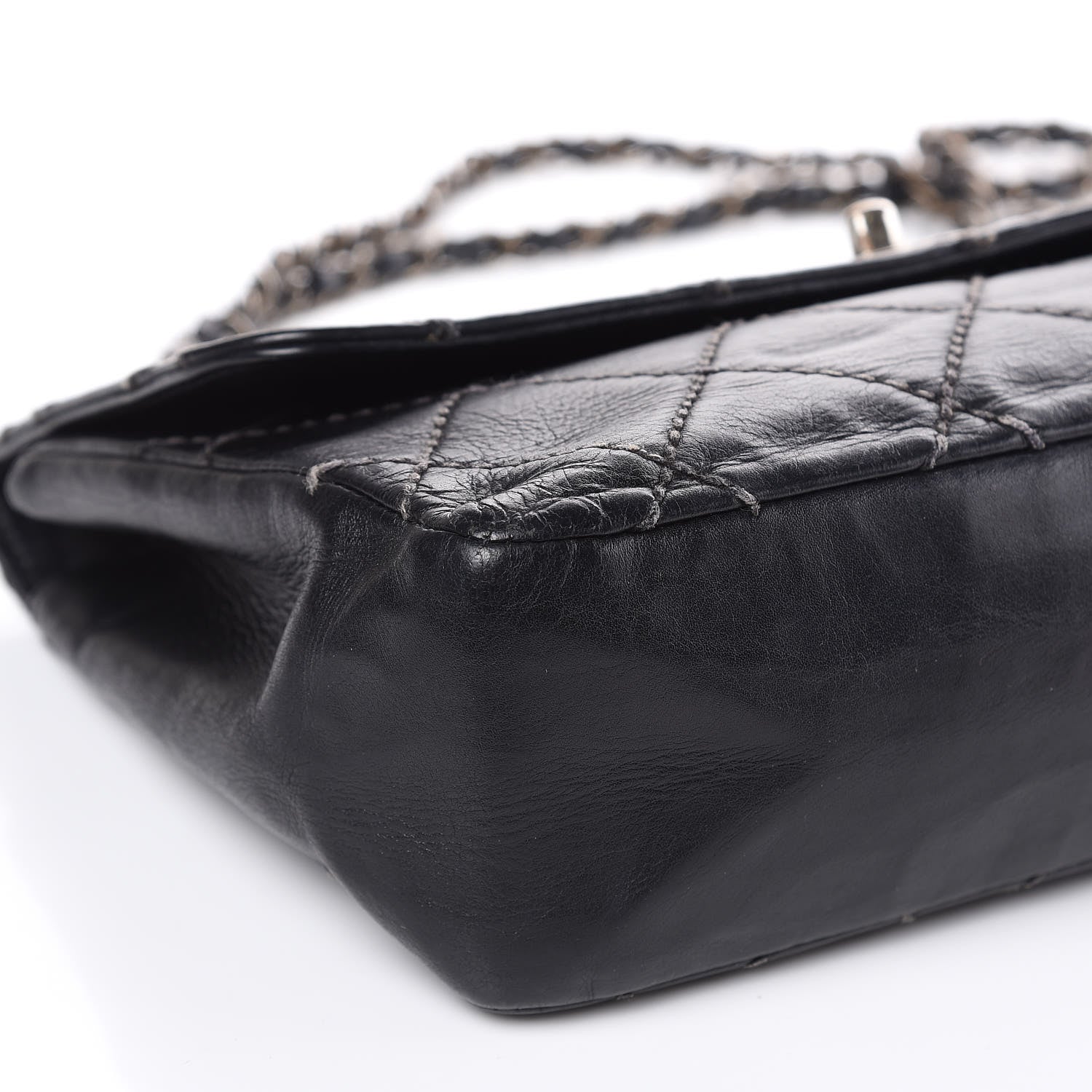 Chanel Calfskin Quilted Wild Stitch Flap Black 8 of 16