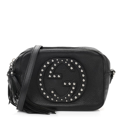 Gucci Pebbled Calfskin Studded Small Soho Disco Bag Black 1 of 14