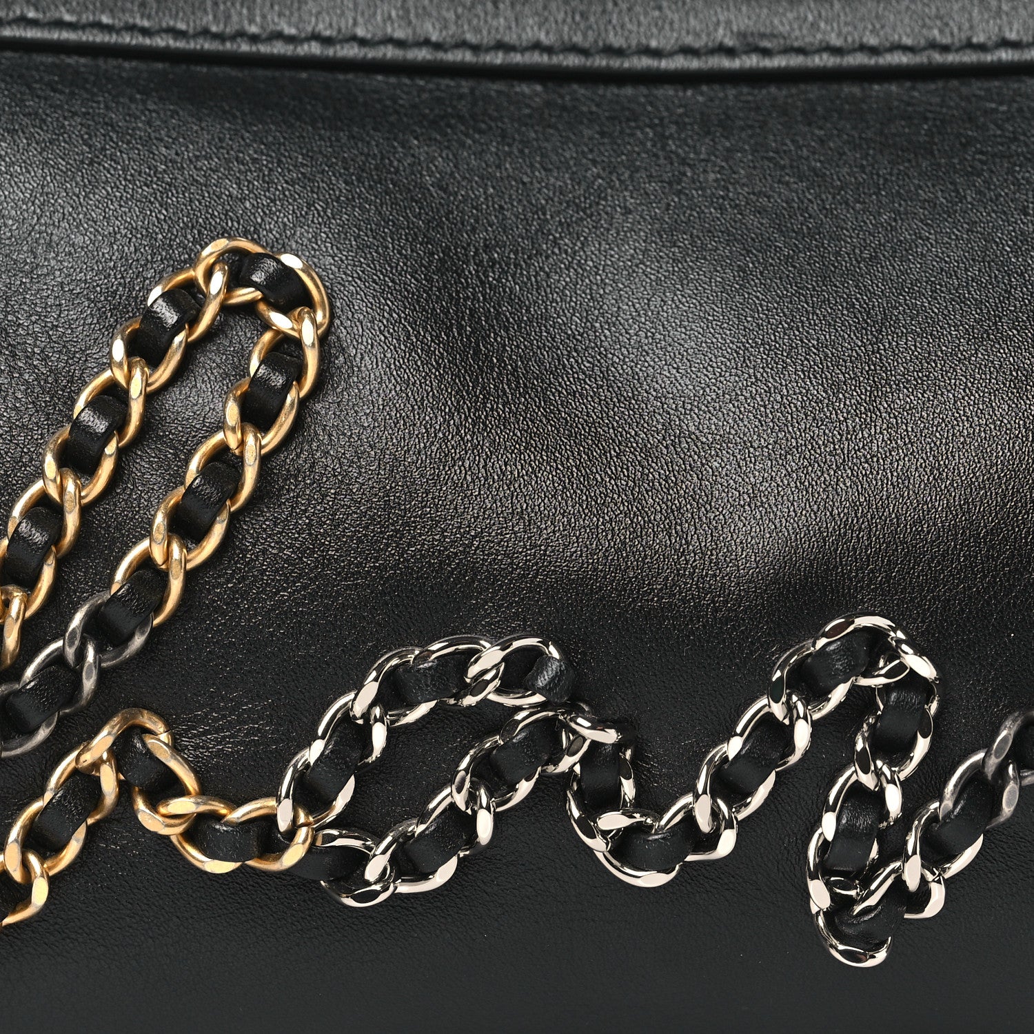 Chanel Calfskin Chain 20s Signature Bowling Bag Black 8 of 10