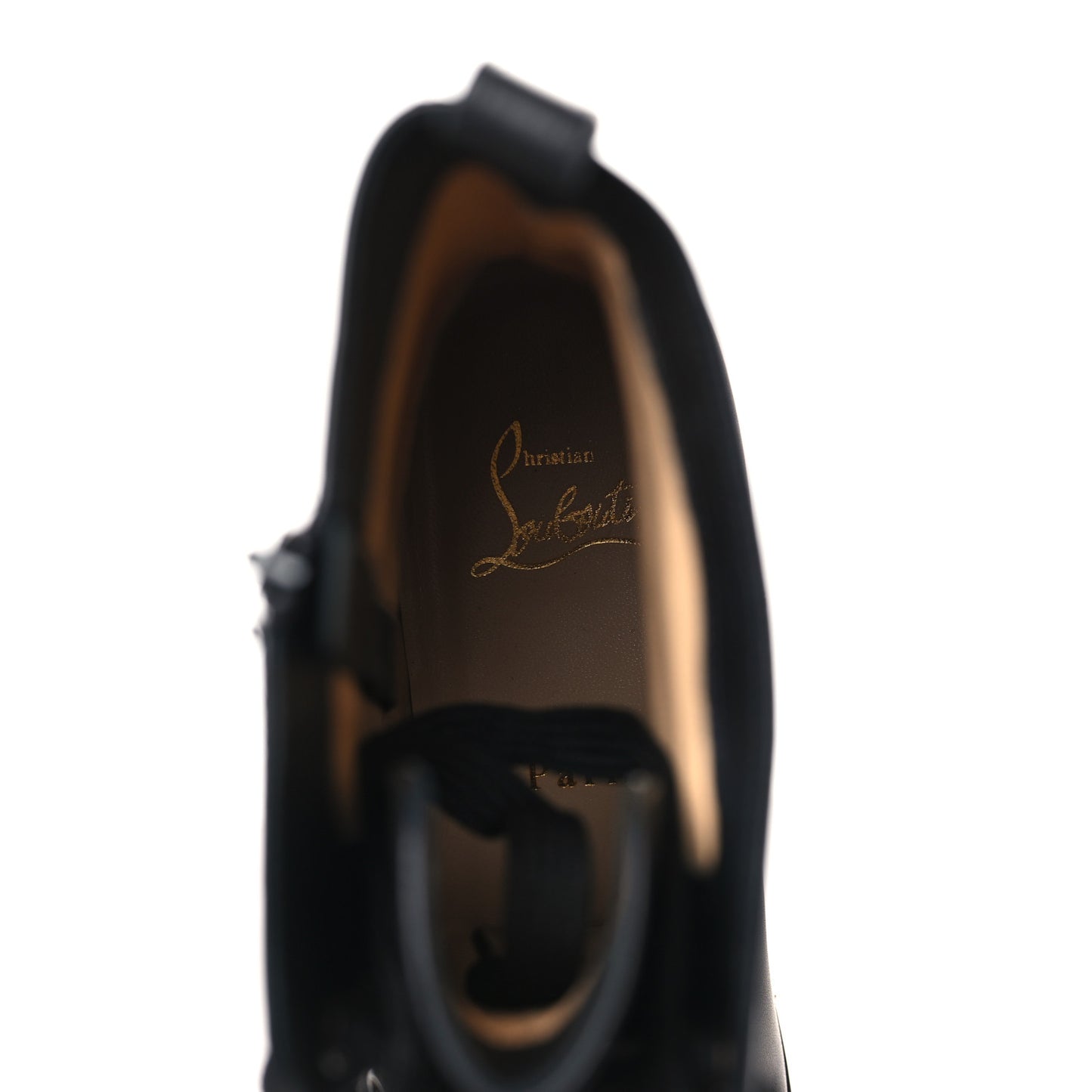 Calfskin Spikes TS Croc Flat Boots 40.5 Black