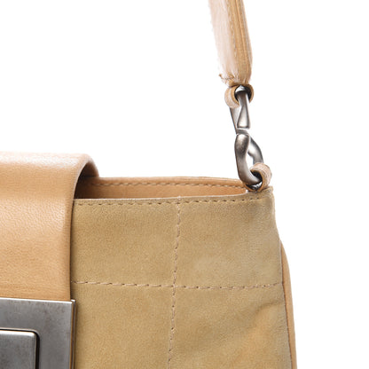 Chanel Suede Square Stitched Mademoiselle Shoulder Bag Beige 12 of 17