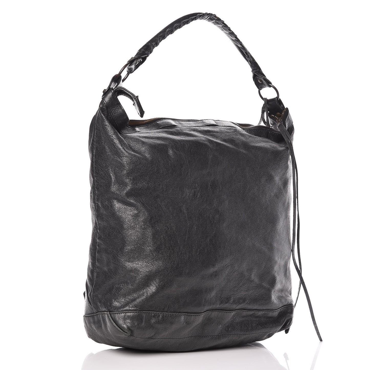 Agneau Classic Hardware Day Hobo Black