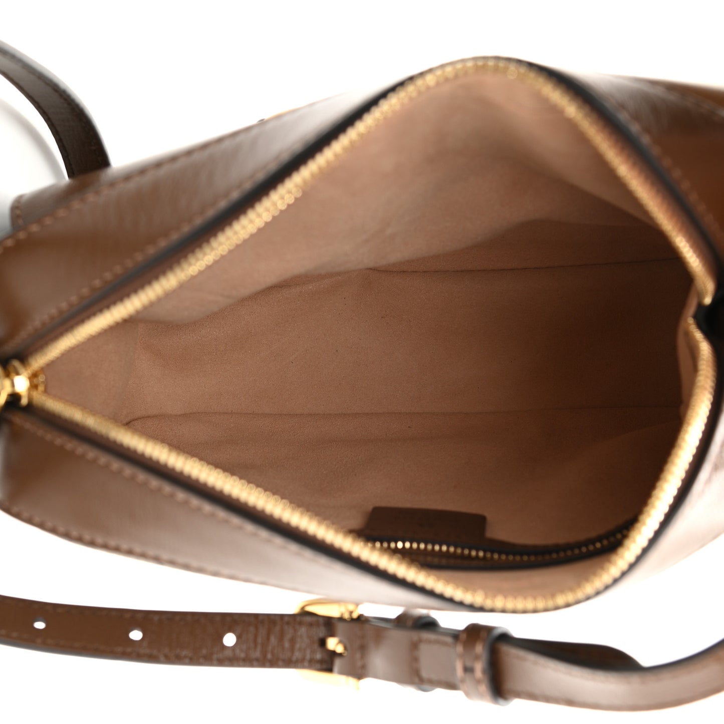 GG Supreme Monogram Small Horsebit 1955 Shoulder Bag Beige Brown Sugar