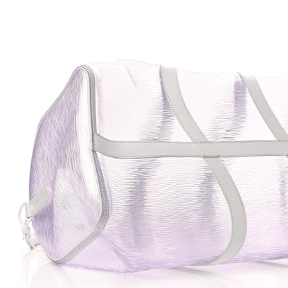 Louis Vuitton PVC Epi Embossed Wavy Keepall Bandouliere 50 White 6 of 13