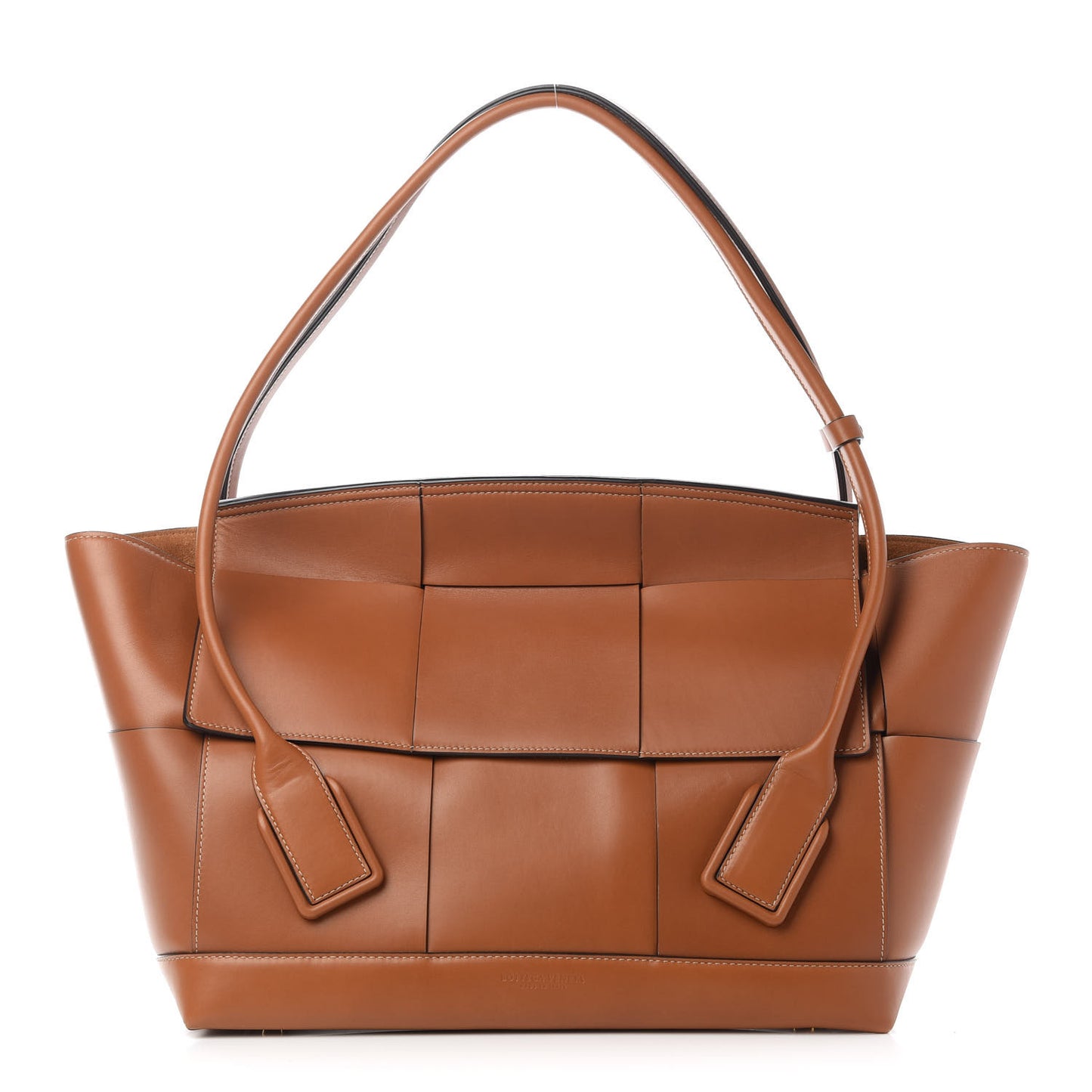 French Calfskin Maxi Intrecciato Large Arco Wood