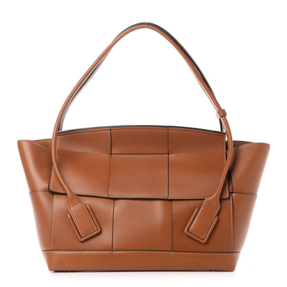 Bottega Veneta French Calfskin Maxi Intrecciato Large Arco Wood 1 of 9