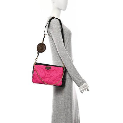 Louis Vuitton Econyl Monogram Pillow Maxi Multi Pochette Accessories Black Fuchsia 2 of 10