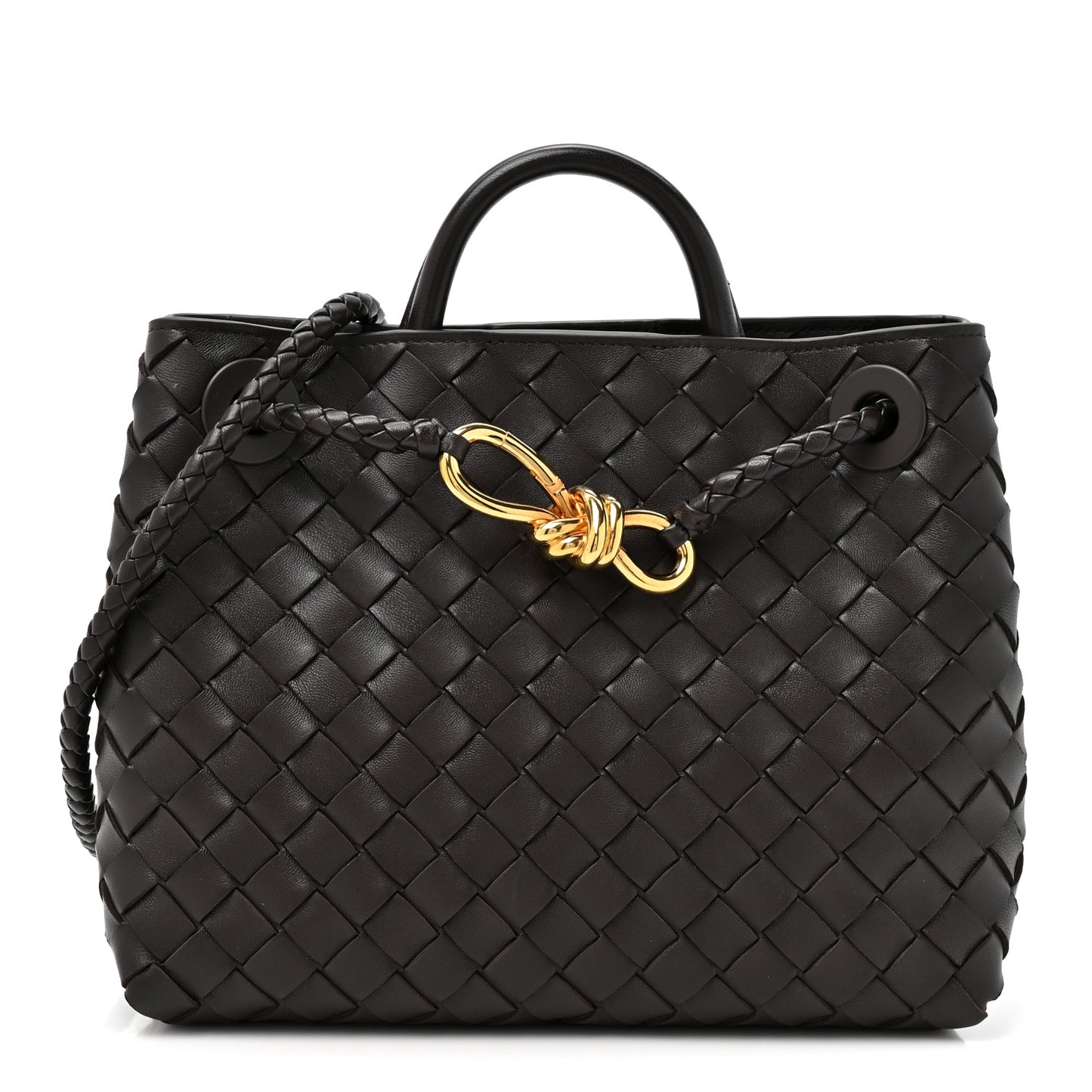 Nappa Intrecciato Small Andiamo Shoulder Bag Fondant