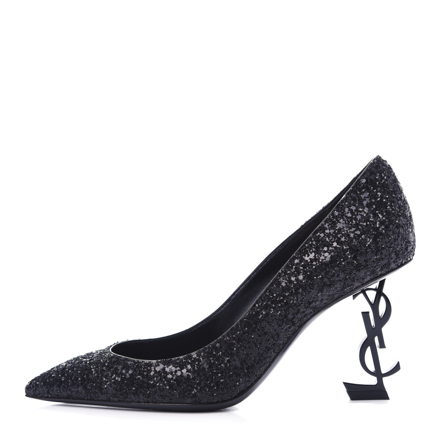 Saint Laurent Glitter Opyum 100 Pumps 36 Black 1 of 10