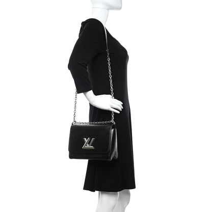 Louis Vuitton Electric Epi Twist Shoulder Bag MM Black 2 of 8