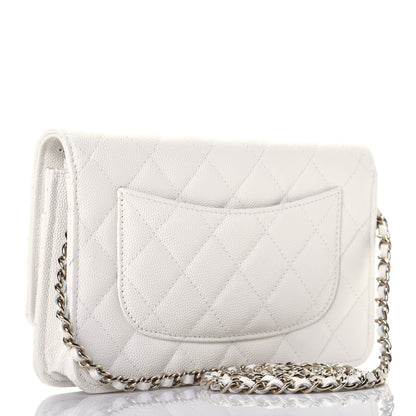 Chanel Caviar Quilted Wallet On Chain WOC White 3 of 9