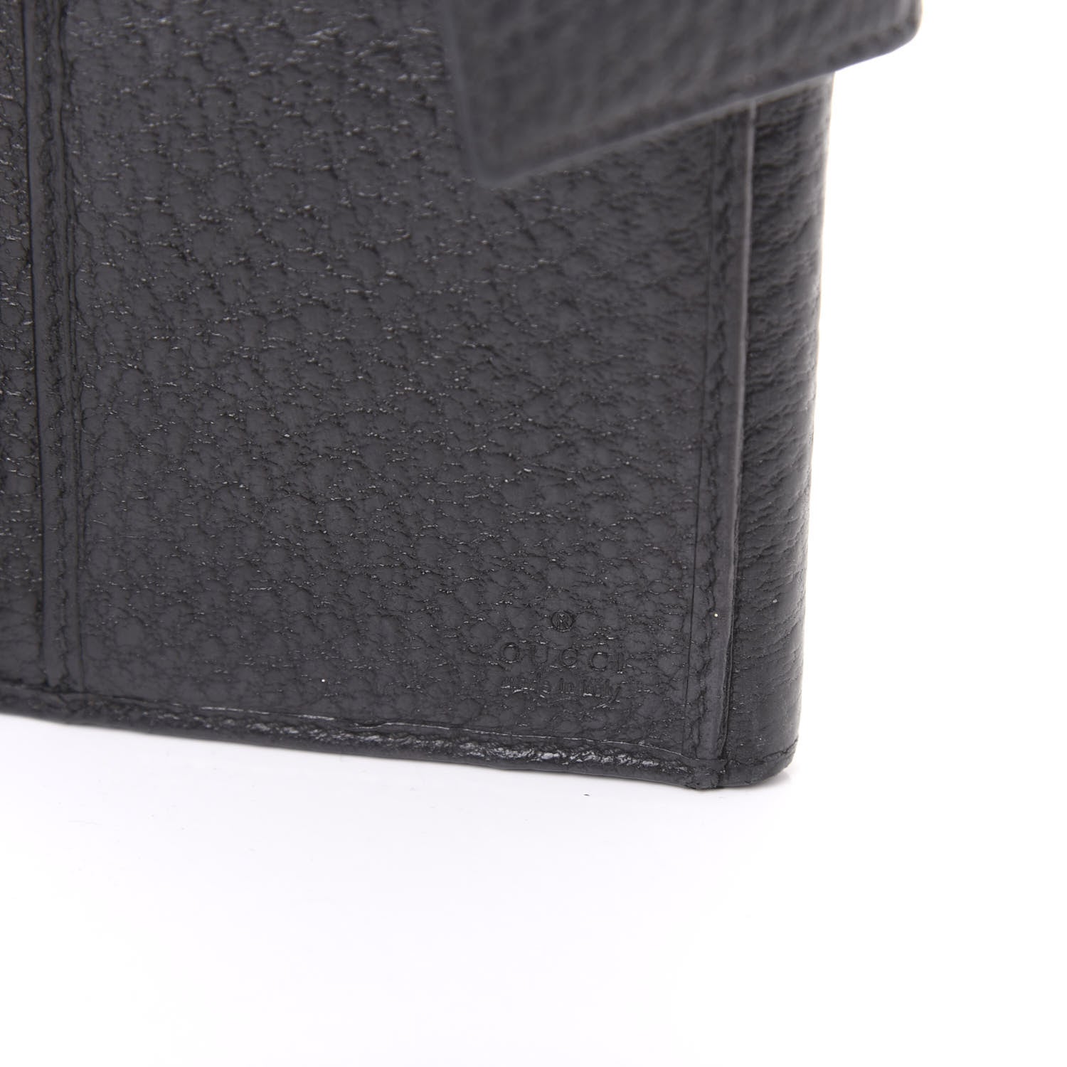 Gucci Grained Calfskin Hasler Continental Wallet Black 3 of 9