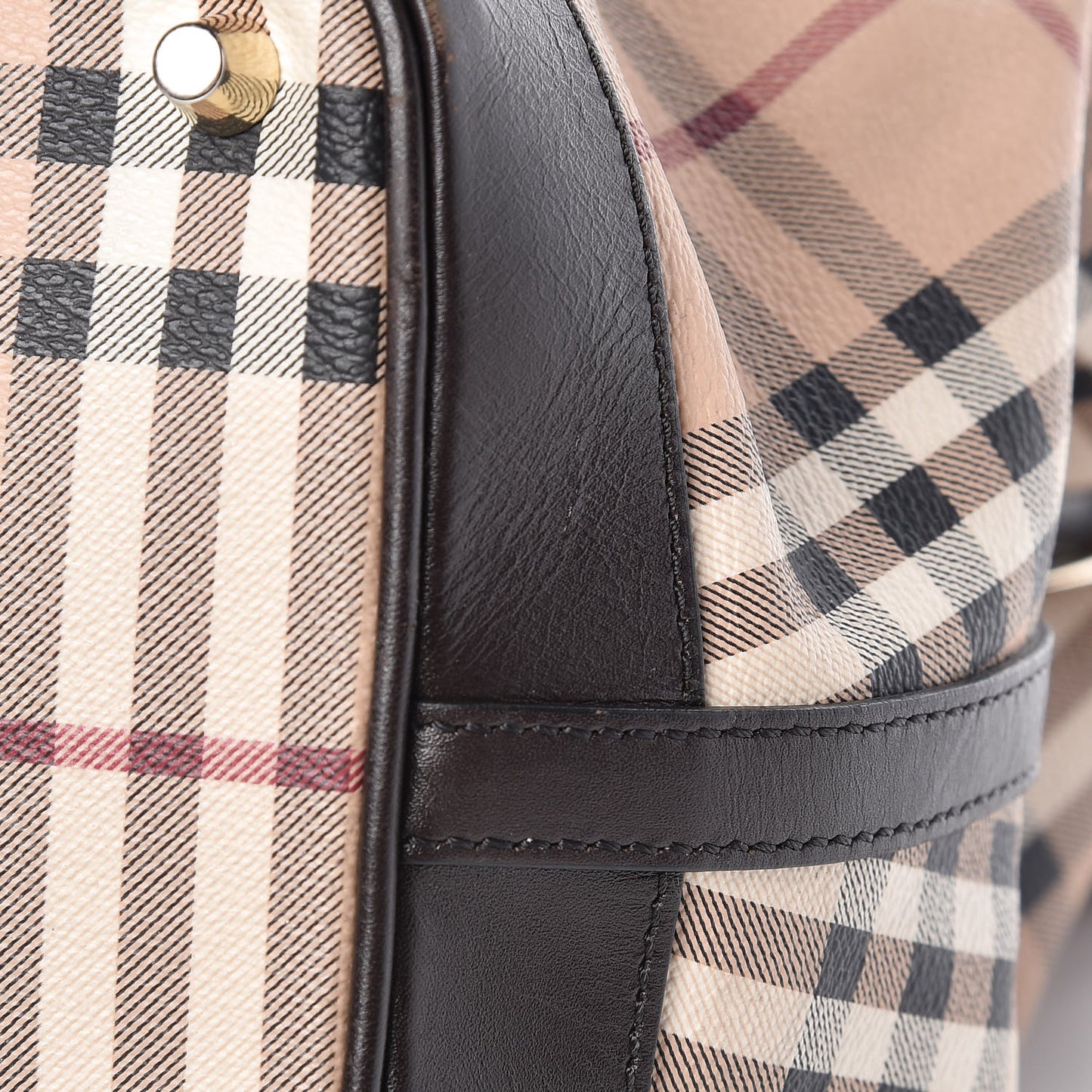 Haymarket Check Medium Golderton Tote Chocolate